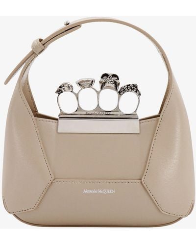 Alexander McQueen Jeweled Handbag - Natural