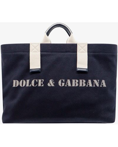Dolce & Gabbana Marina Weekender Canvas Tote - Blue
