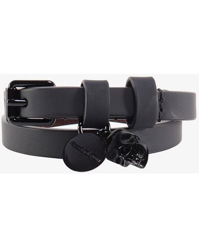 Alexander McQueen Leather Bracelets - White