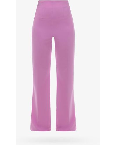 Sportmax High Waist Closure With Zip Flared Pants - Pink