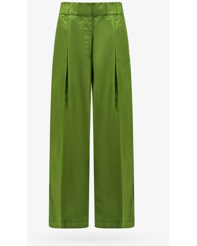 Dries Van Noten Pantalone wide in nylon - Verde