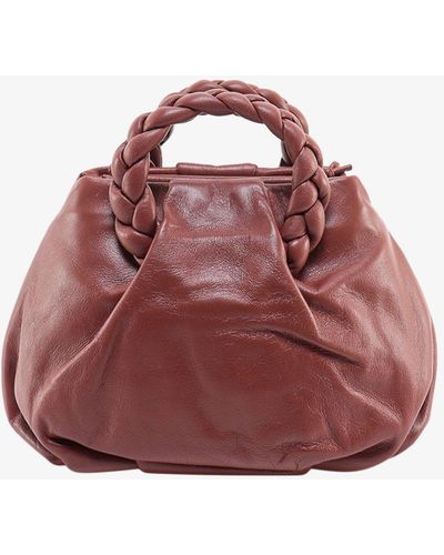 Hereu Leather Lined Shoulder Bags - Pink