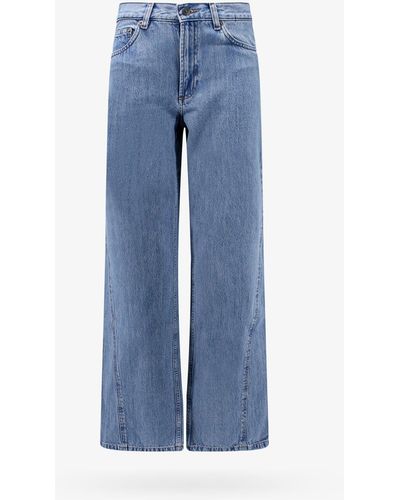 A.P.C. Straight Leg Cotton Closure With Zip Stitched Profile Jeans - Blue