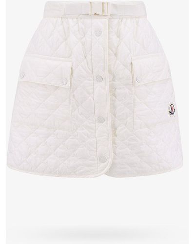 Moncler Closure With Snap Buttons Skirts - White