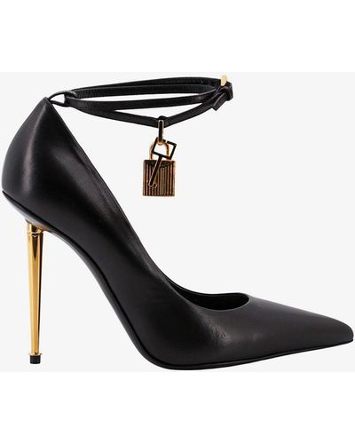 Tom Ford Leather Court Shoes - Black