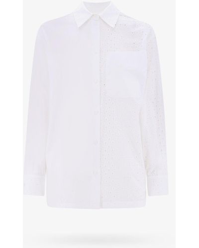 KENZO Long Sleeves Cotton Closure With Buttons Shirts - White