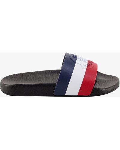Moncler Embossed Logo Sandals - Black