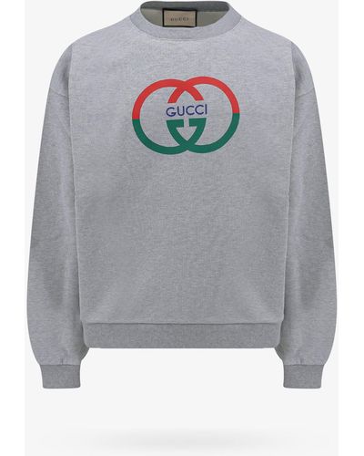 Gucci Logo-print Cotton-jersey Sweatshirt - Gray