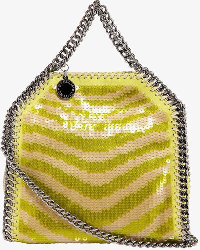Stella McCartney Falabella Sequins Tiny Tote Bag - Yellow