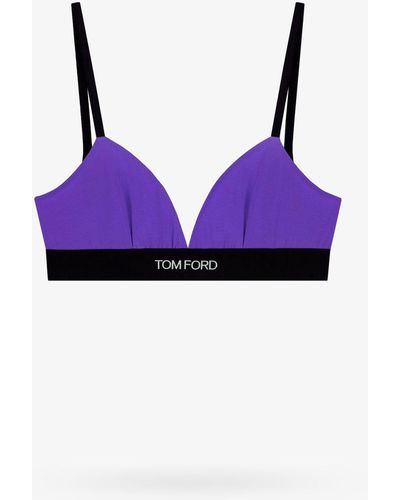 Logo-band low-back bra