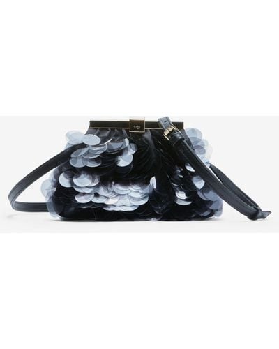 N°21 Mini Puffy Jeanne Sequin Shoulder Bag - Black