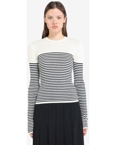 N°21 Striped Sweater - White