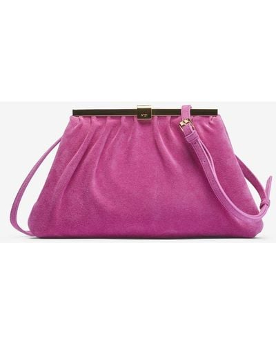 N°21 Puffy Jeanne Suede Shoulder Bag - Purple