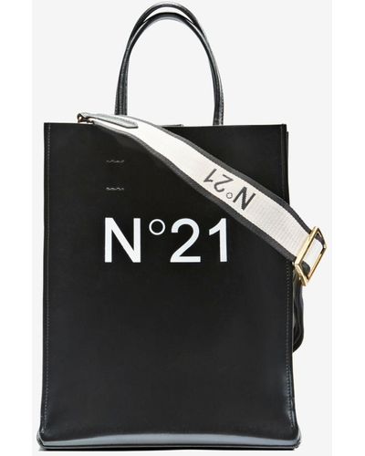 N°21 COTTON SHOPPING BAG Woman Black