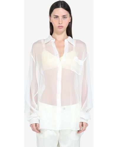 N°21 Sheer Silk Shirt - White