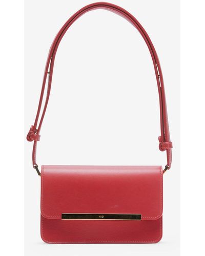 N°21 Mini Edith Leather Shoulder Bag - Red