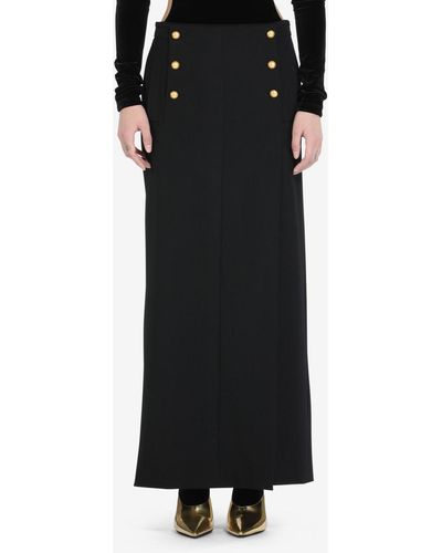 N°21 Button-embellished Maxi Skirt - Black
