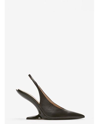 N°21 Slingback Leather Pumps - White