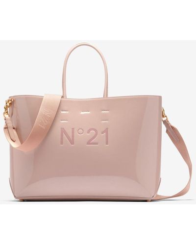 N°21 Large Logo-debossed Shopper - Pink