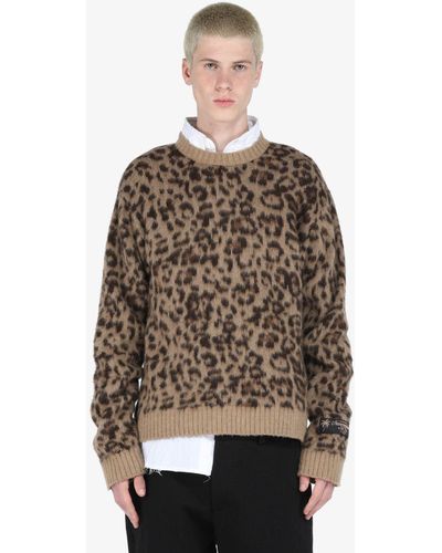 N°21 Leopard-intarsia Sweater - Brown