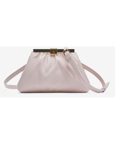 N°21 Borsa a Spalla Puffy Jeanne Mini in Pelle - Rosa