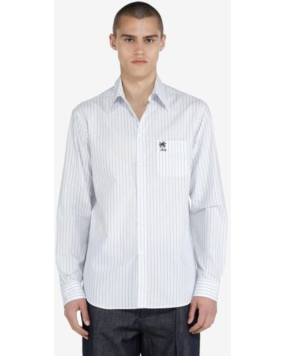 N°21 Logo-embroidered Striped Cotton Shirt - White