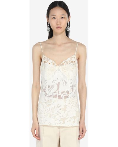 N°21 Lace Camisole Top - White