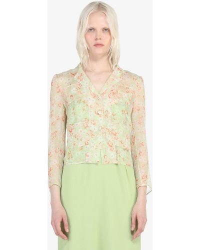 N°21 Floral-print Silk Shirt - Green