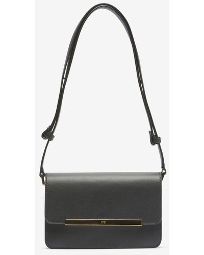 N°21 Mini Edith Leather Shoulder Bag - Black