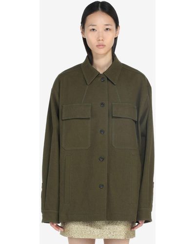 N°21 Oversized Shirt Jacket - Green