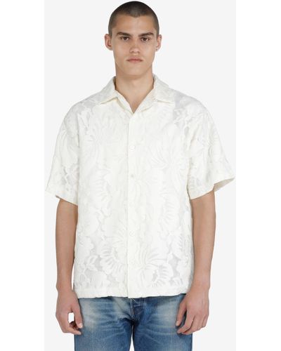 N°21 Floral-appliqué Shirt - White