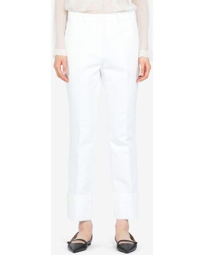 N°21 Cropped Trousers - White