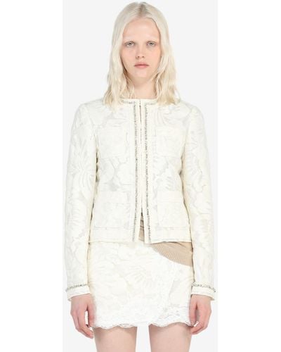 N°21 Crystal-embellished Lace Jacket - White