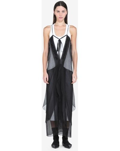 N°21 Ruffled Silk Dress - Black