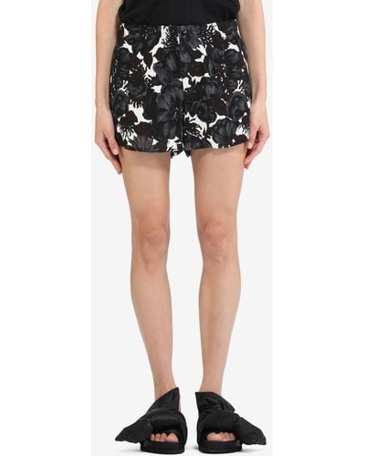 N°21 Floral-print Shorts - Black