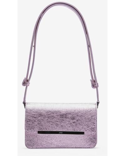 N°21 Mini sac Edith Vulcano en cuir - Violet