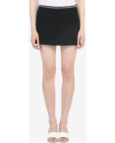 N°21 Crystal-embellished Skirt - Black