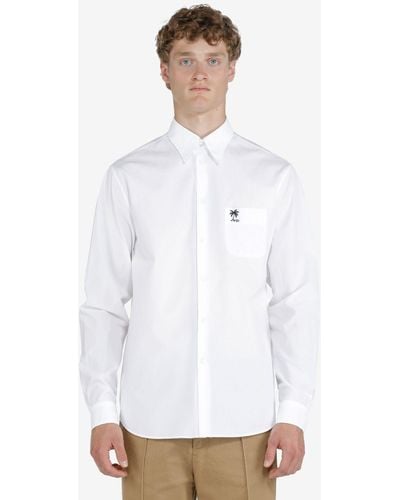 N°21 Logo-embroidered Cotton Shirt - White
