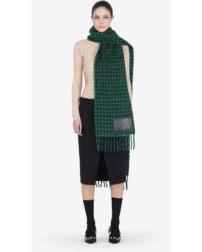 N°21 Checked Scarf - Green
