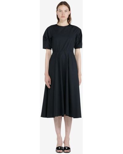 N°21 Puff-sleeve Cotton Dress - Black