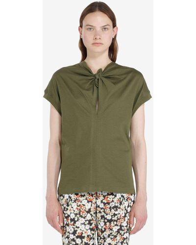 N°21 Knotted Cotton T-shirt - Green