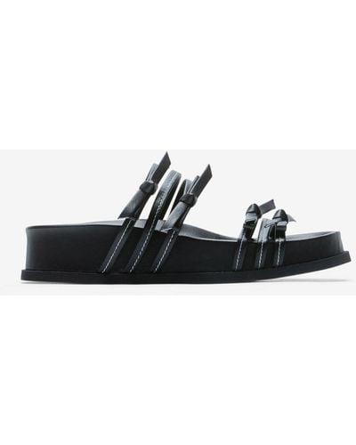 N°21 Bow Leather Sandals - Black