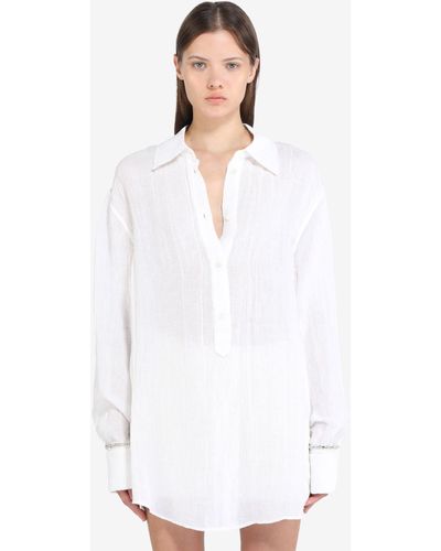 N°21 Camicia con Cristalli - Bianco
