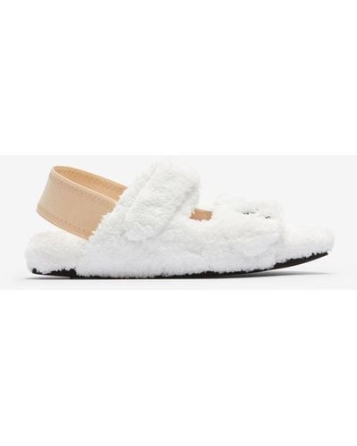 N°21 Logo-embroidered Eco-shearling Sandals - White