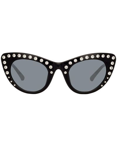 N°21 Crystal-embellished Cat-eye Sunglasses - Black
