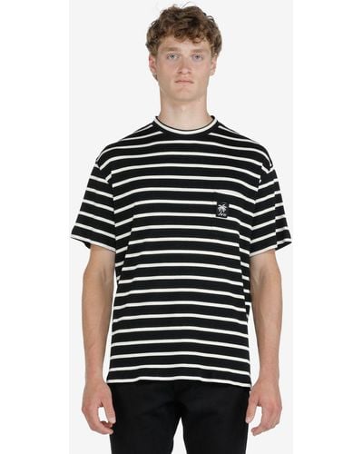 N°21 Logo-Appliqué Striped T-Shirt - Noir