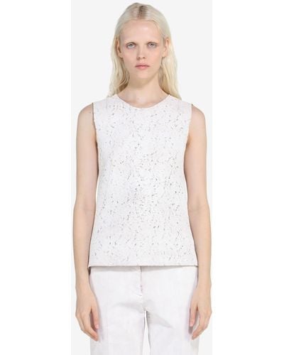 N°21 Sleeveless Lace Top - White