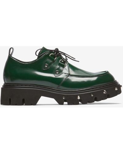 N°21 Studded Derby Shoes - Green