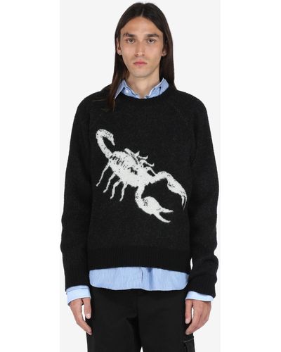 N°21 Scorpion-intarsia Sweater - Black