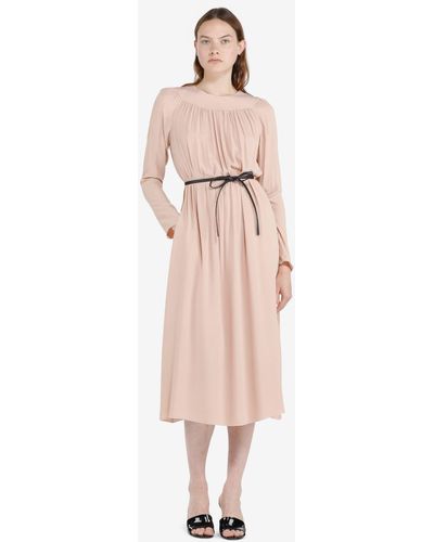 N°21 Gathered Belted Dress - Pink